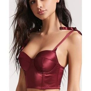 Forever 21 Satin Lingerie Bustier